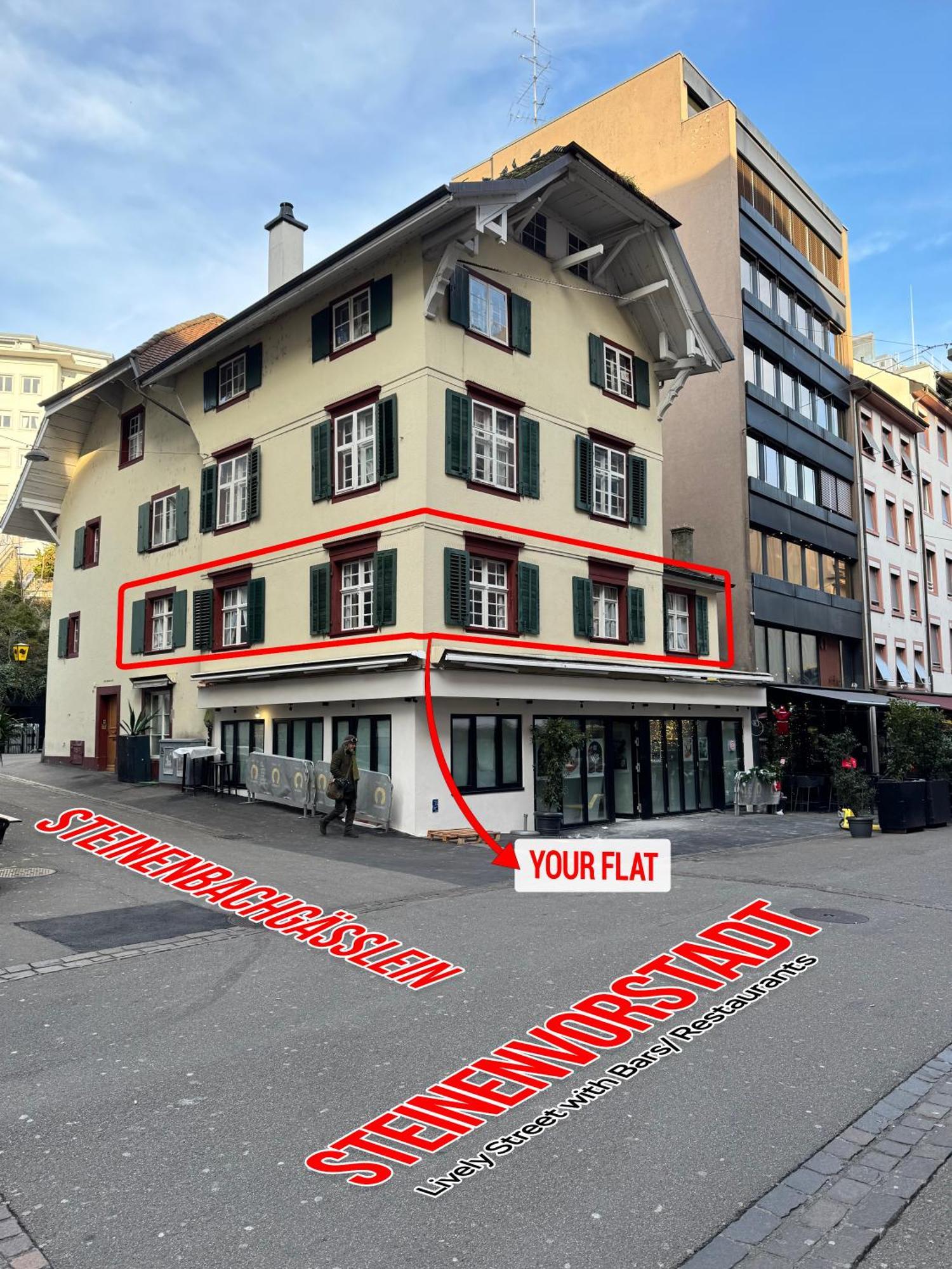 Cozy City Center, 4 Bedroom- 120Sq, 5Min Walk To Main Station Basilej Exteriér fotografie